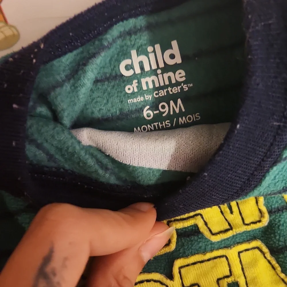 Green and Navy Dinosaur Sweat Outfit - Picture 2 of 2